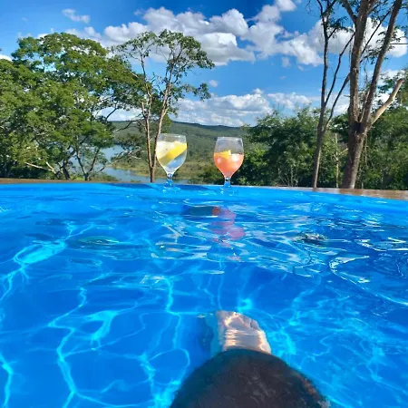 Chale Com Jacuzzi Vista Do Lago Alexania Exterior photo